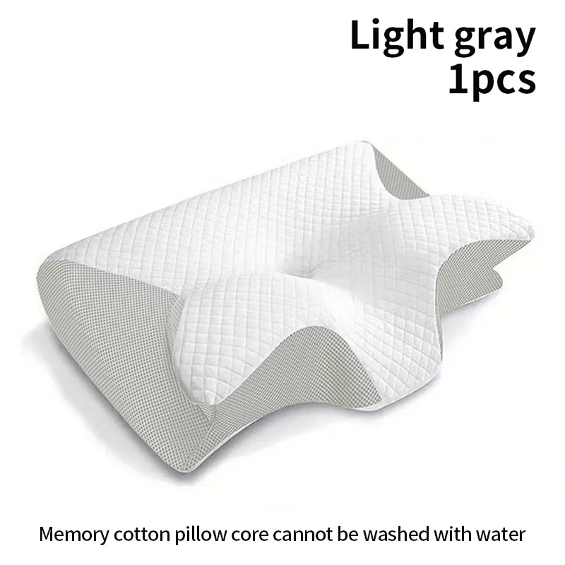 2 in 1 Ergonomic Memory Foam Pillow Help Sleep and Protect the Neck Cervical Orthopedic Travel Neck Pillow for Sleeping for Home