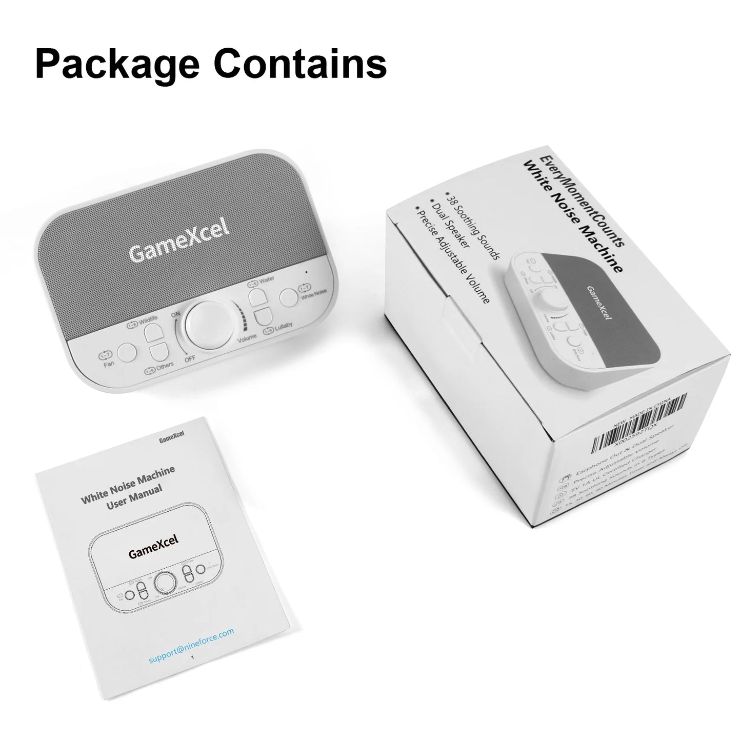 White Noise Machine for Sleeping & Relaxation W/ Timer - 38 Soothing Natural Sounds Maker for Home, Office or Travel
