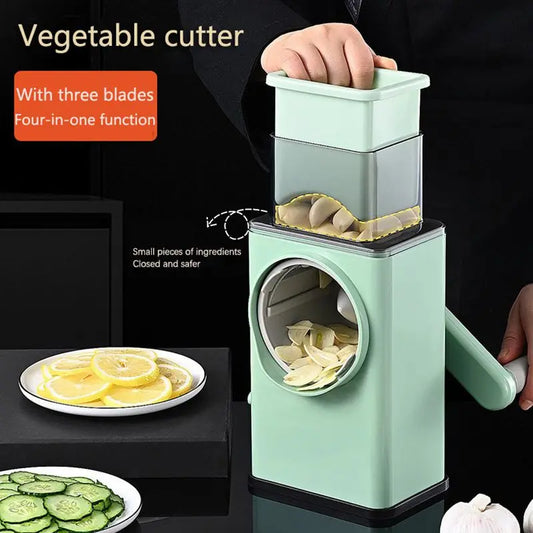 Home Multifunction Vegetable Slicer Manual Grater Vegetable Chopper 3 in 1 round Cutter Potato Spiralizer Kitchen Accessories
