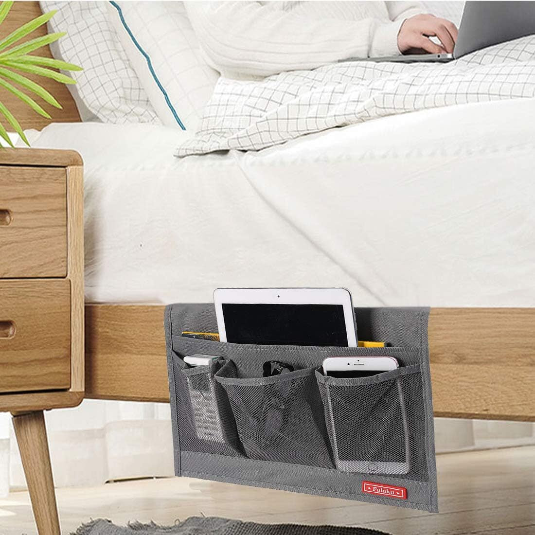 Bedside Caddy,Bedside Organizer Caddy under Mattress,Holds Magazines,Book